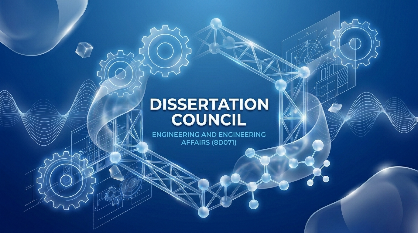 8D071 Инженерия және инженерлік іс: 8D07101 (6D072400) Технологиялық машиналар мен жабдықтар білім беру бағдарламасы (мамандығы) бойынша диссертациялық кеңес